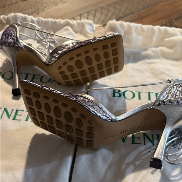 Bottega Veneta Silver/Purple Mesh Heels - Picture 5 of 5
